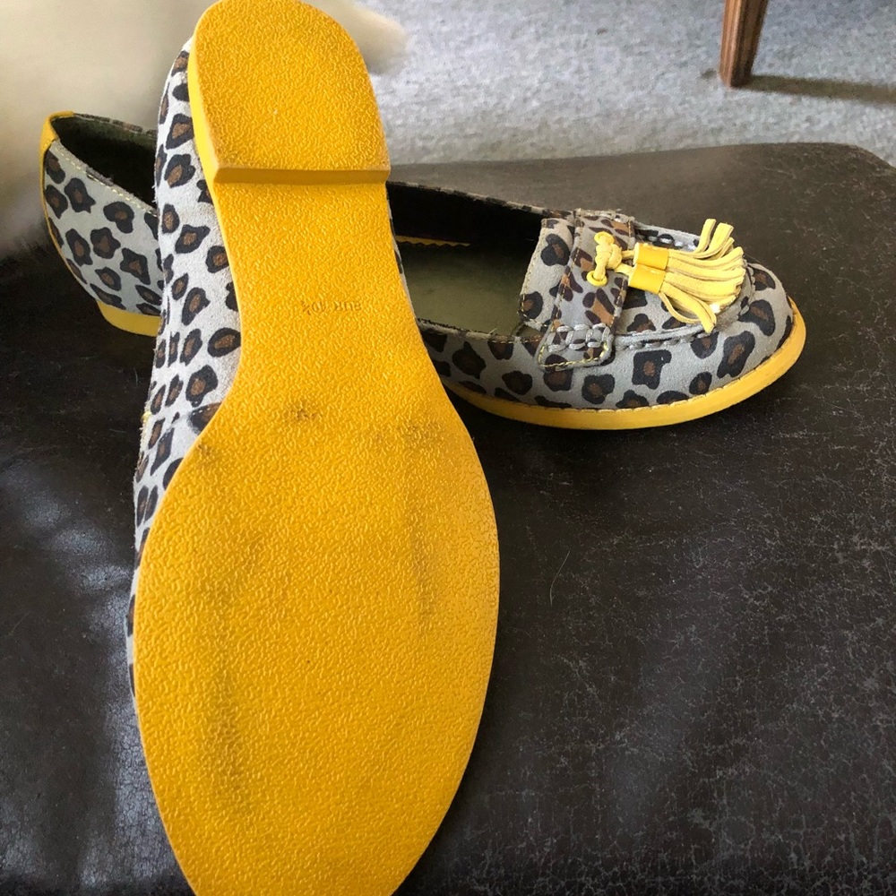 Poetic license Bee Leopard Tasseled Suede Loafer